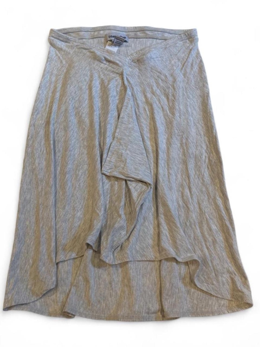 Low Rise Grey Midi Skirt